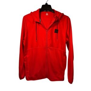 Under Armour Storm Red Full‎ Zip Hoodie Lightweight Jacket Mens Large